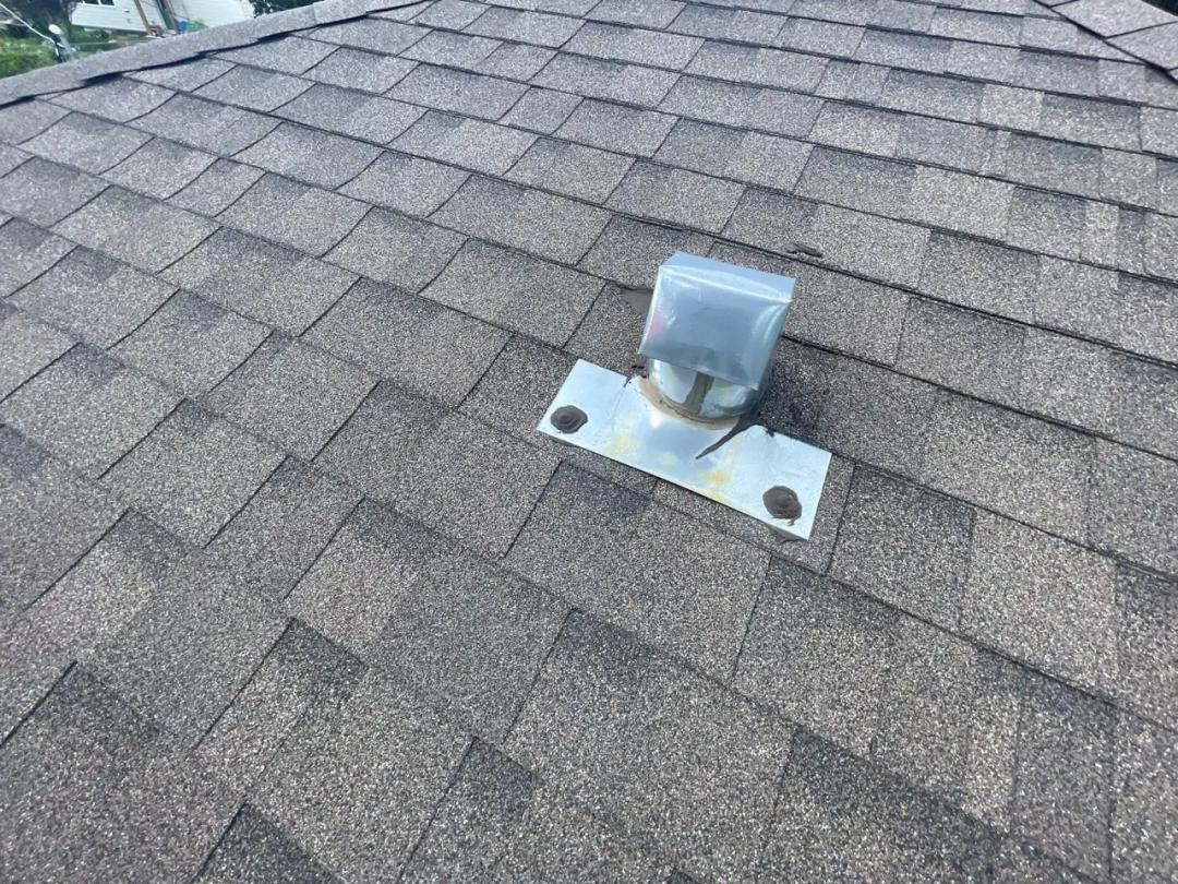 Finished, clear gutters and downspouts