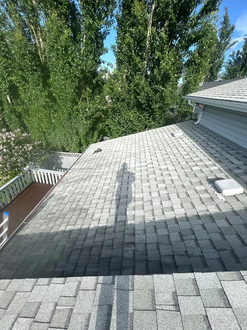 Roof vent and flashing checked during the inspection