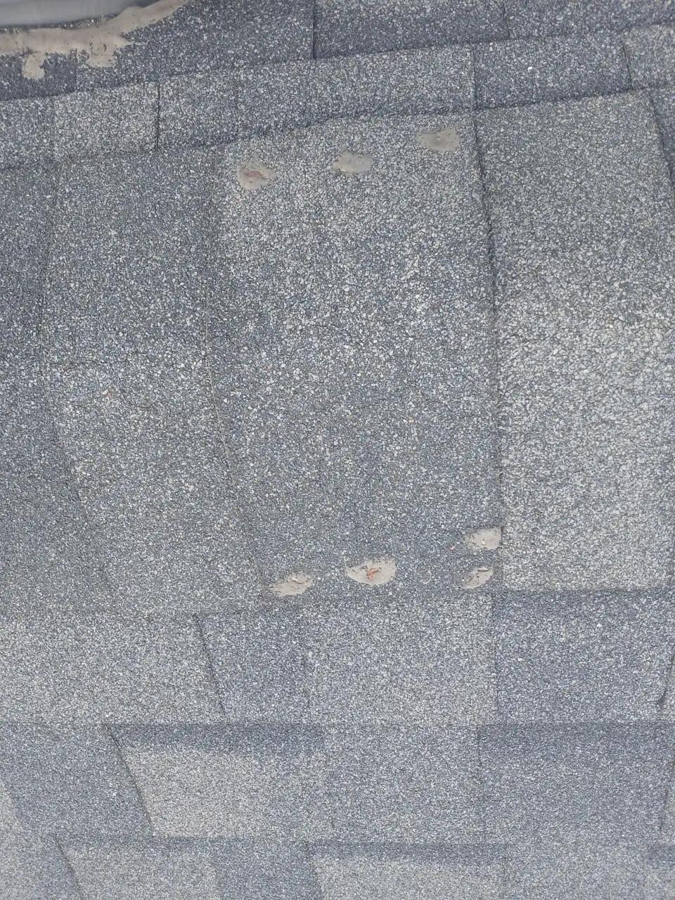 Close inspection of the shingles and roof details