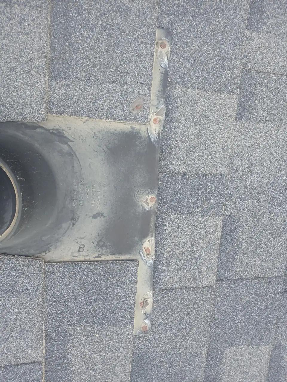 Checking flashing and vulnerable areas on the roof