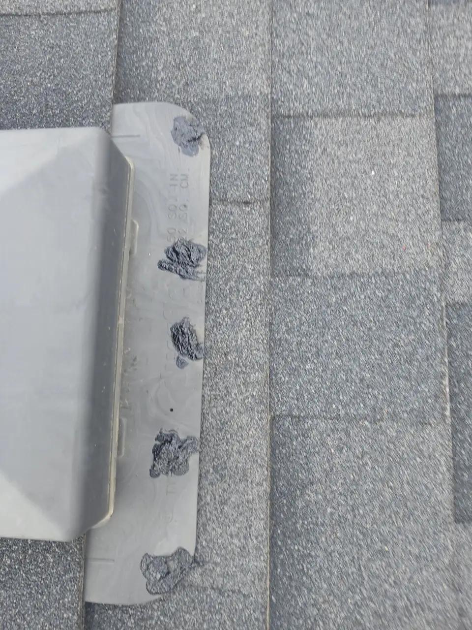 Sealing a spot that needed attention on the roof