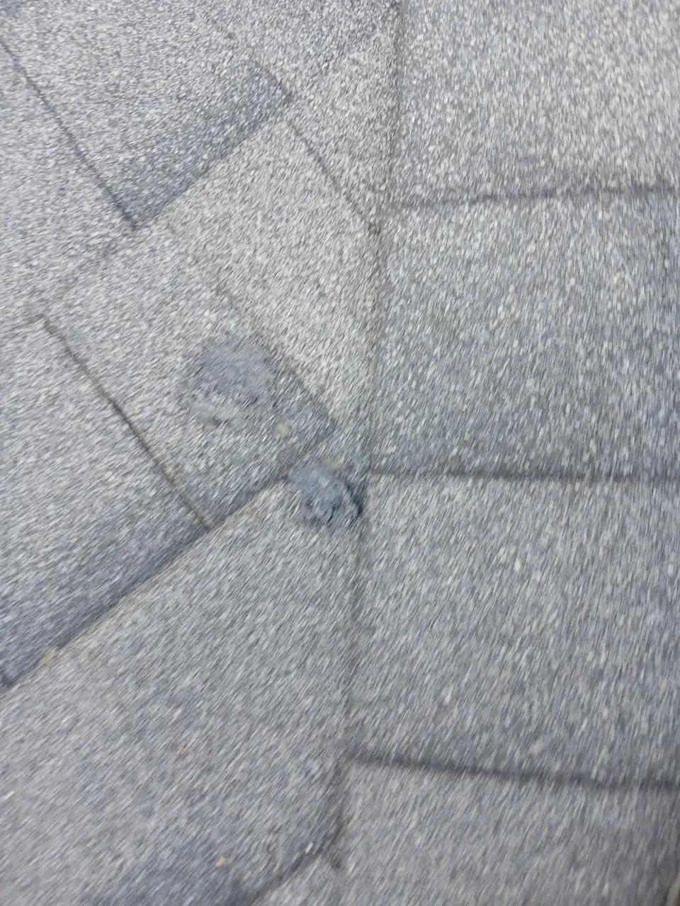 Repaired and sealed section of the shingle roof