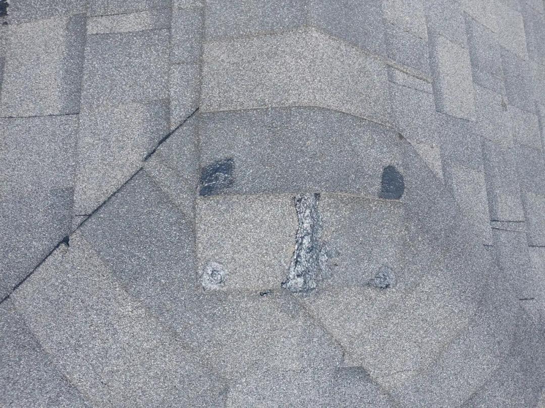 Finished roof repair on the Edmonton home