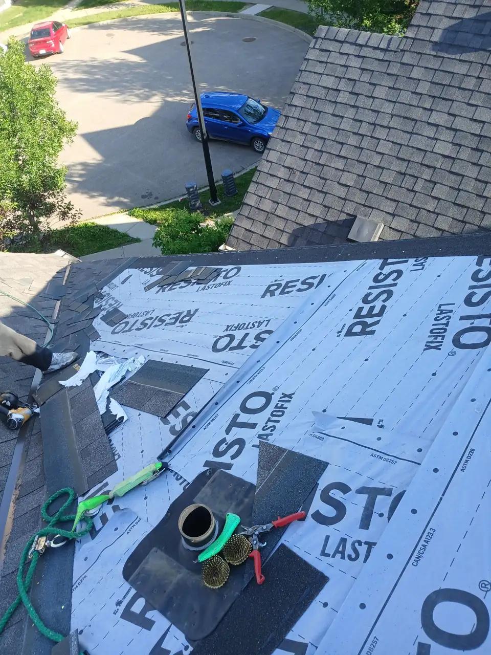 Roof rebuild progressing across the home