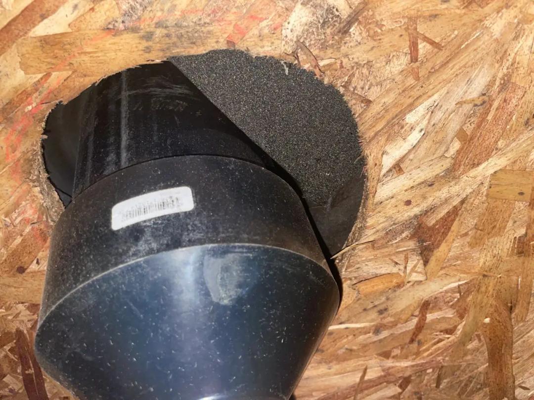 Vent ductwork checked from inside the attic