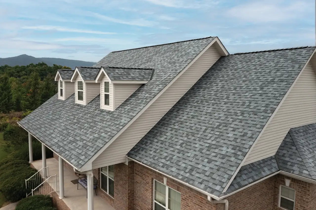 Finished residential shingle roof ready for inspection
