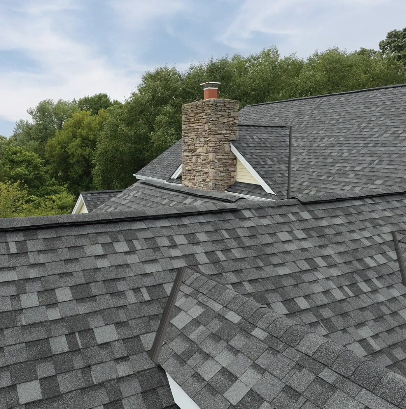 Residential roof replacement with IKO shingles on an Edmonton home