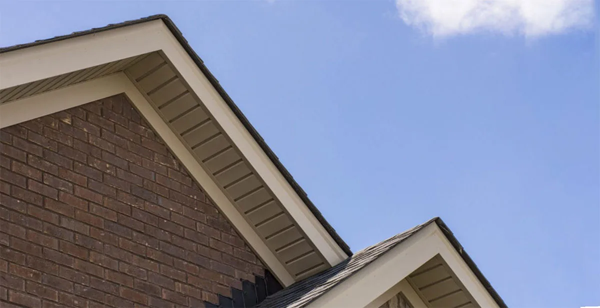 Soffit and fascia detail on an Edmonton home